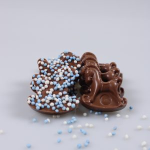 Geboorte blauw chocolade